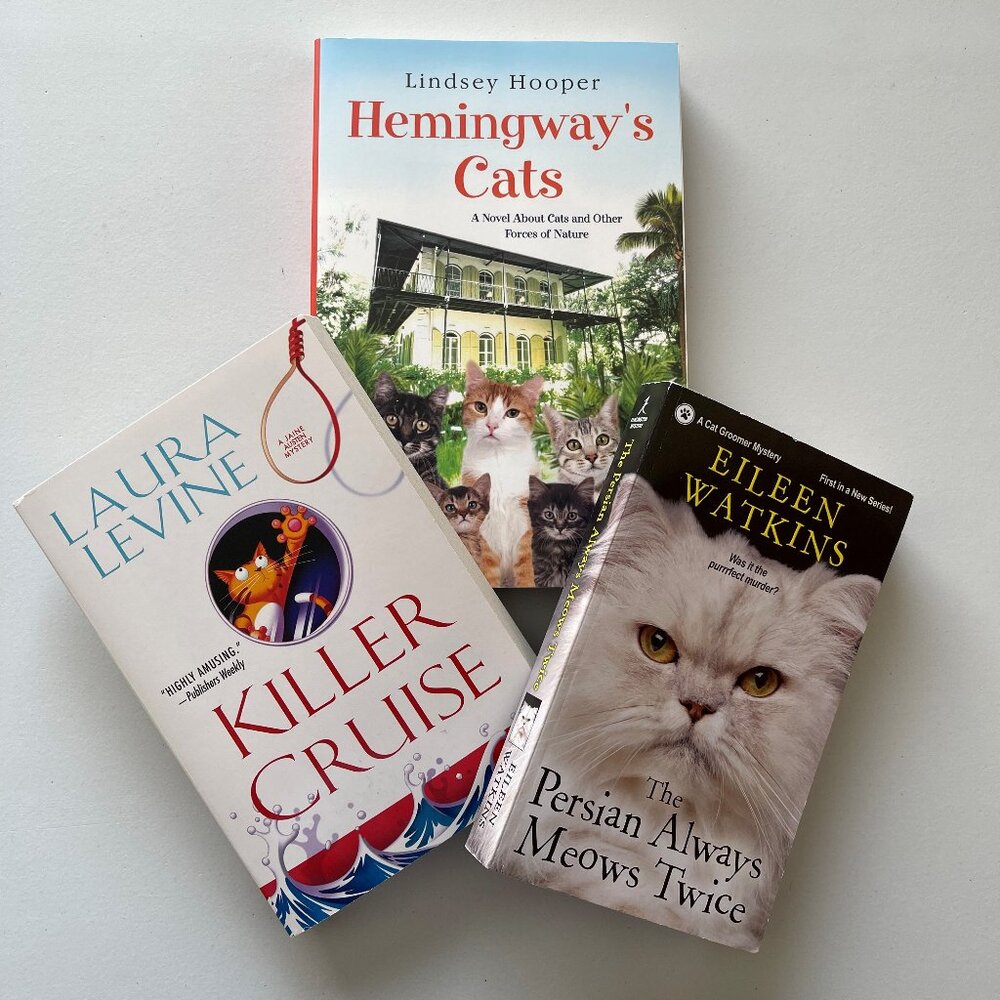 * NEW* Bundle of 3 paperback cat themes novels